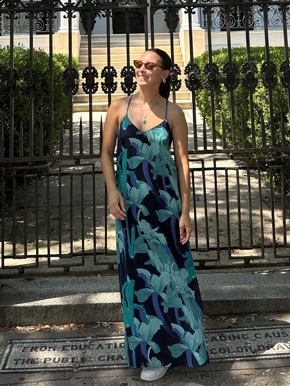 Blue Floral Maxi Dress